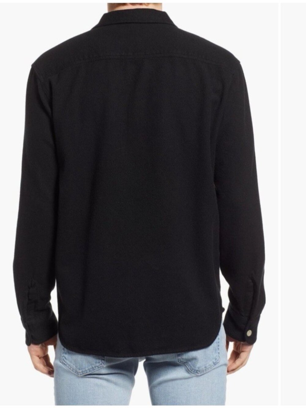 Madewell Men XS Brushed Twill Easy Shirt Shacket Jacket Shirt Button Up Black - Picture 2 of 11